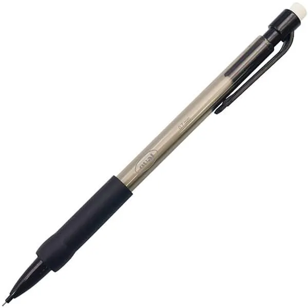 Lapiseira 0.7 mm, Grip antideslizante, Preta, Oval - 1 UN