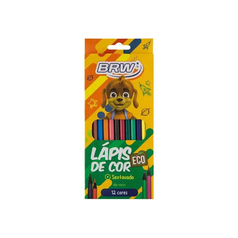 Lápis De Cor Eco 12 Cores - BRW