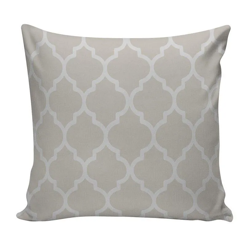 Kit Capa Almofada Com 2 Peças Cinza Com Arabescos 40x40cm - Nsw Decor
