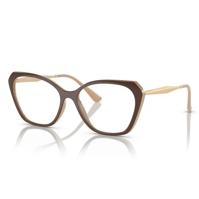 Armação de Óculos de Grau Feminina Vogue VO5522 Geométrico cor Castanho/Nude