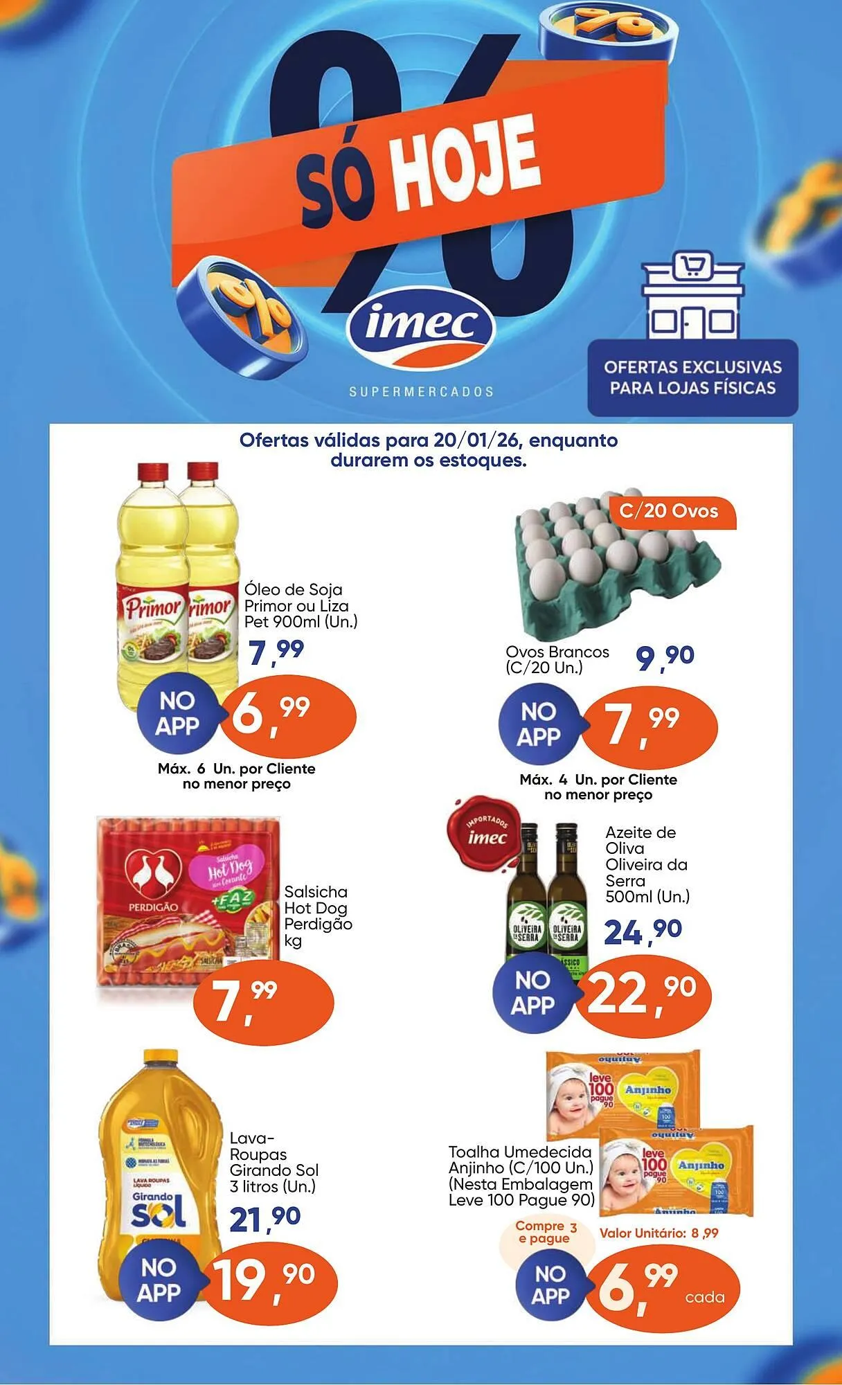 Encarte de Catálogo Imec Supermercados 19 de janeiro até 20 de janeiro 2026 - Pagina 1