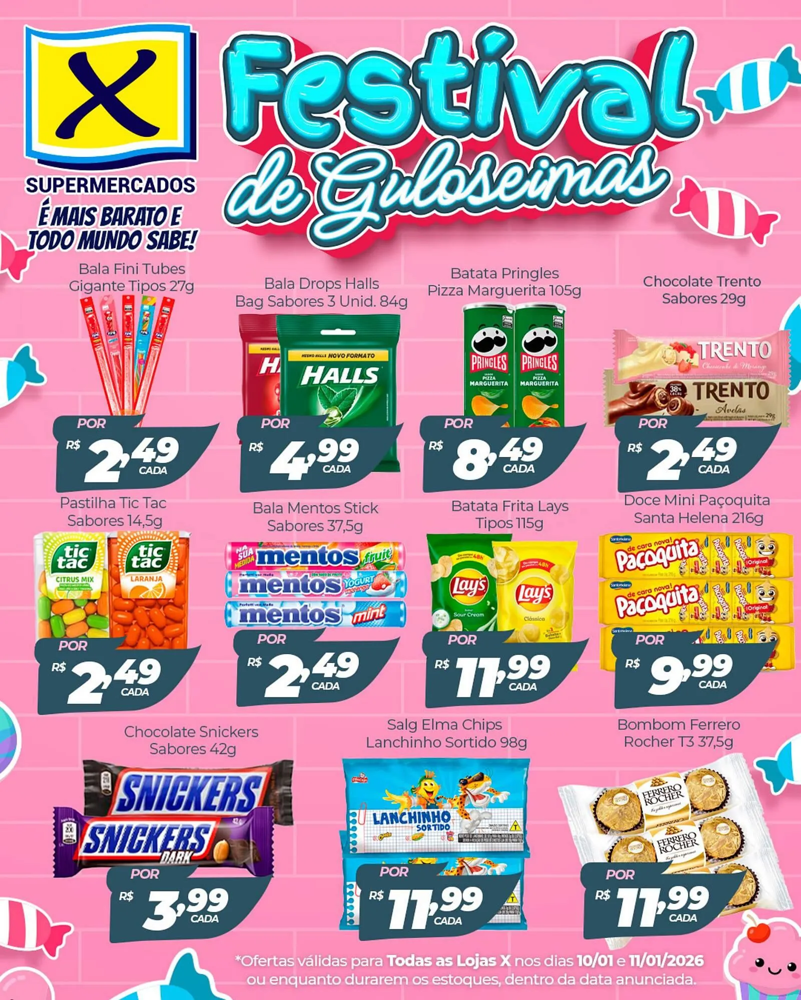 Encarte de Folheto X Supermercados 10 de janeiro até 11 de janeiro 2026 - Pagina 1