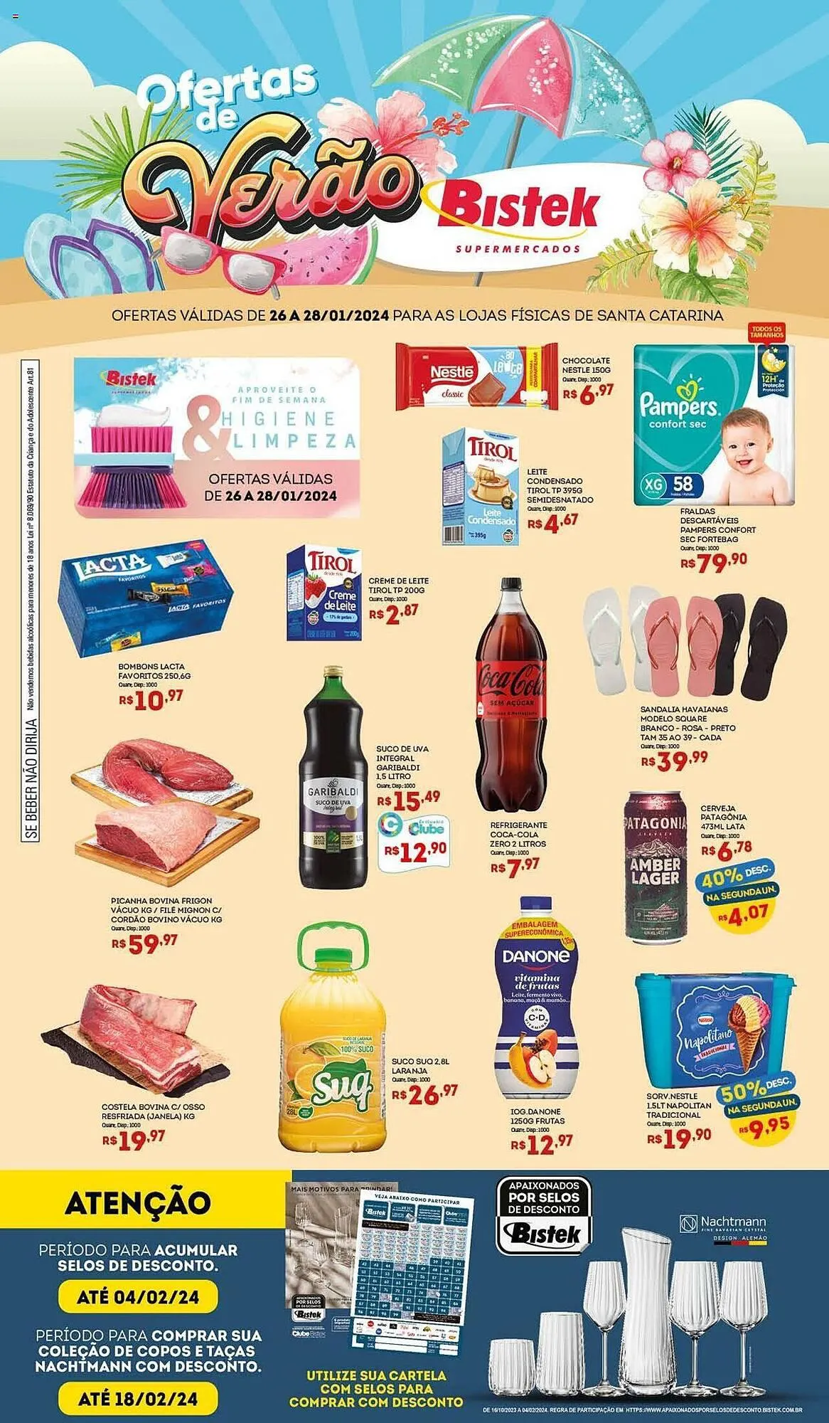Encarte de Catálogo Bistek Supermercados 26 de janeiro até 28 de janeiro 2024 - Pagina 1