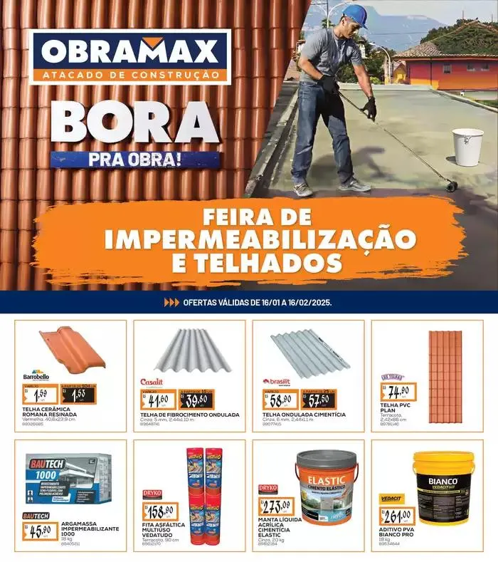 Encarte de Encarte Obramax 16 de janeiro até 16 de fevereiro 2025 - Pagina 1