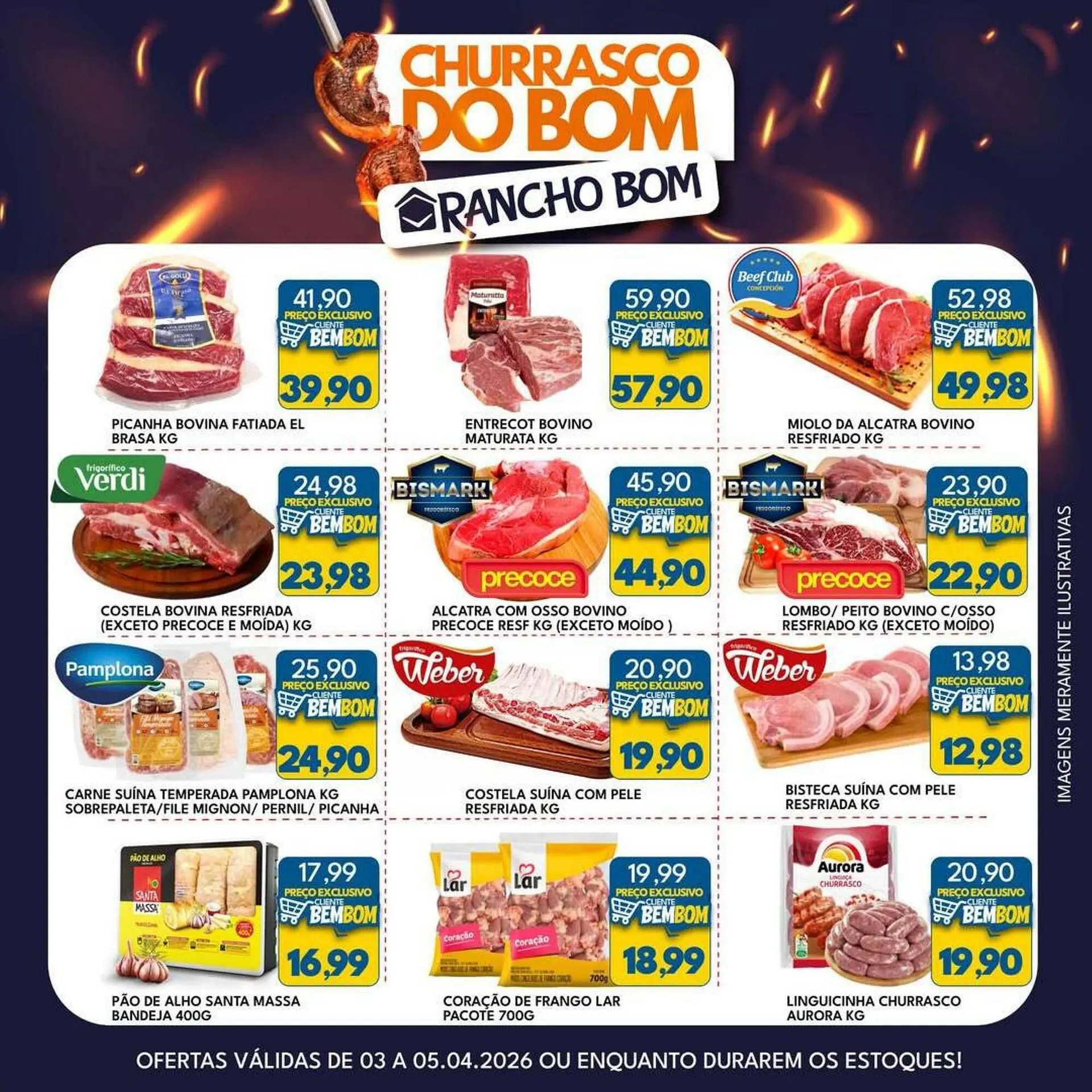 Encarte de Catálogo Rancho Bom Supermercados 3 de abril até 5 de abril 2026 - Pagina 1