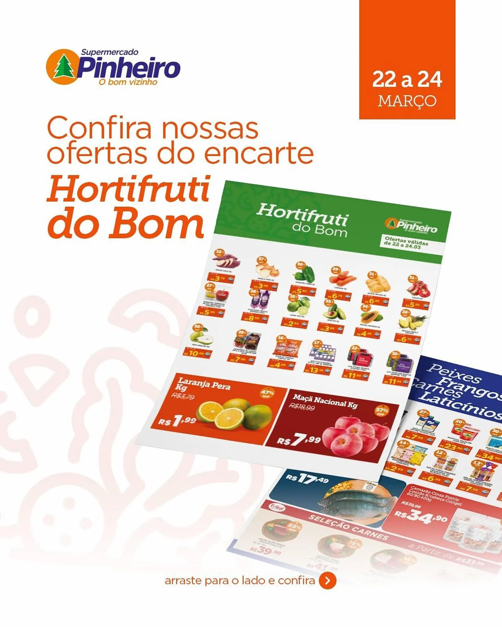 Encarte de Encarte Pinheiro Supermercado 22 de março até 24 de março 2026 - Pagina 1