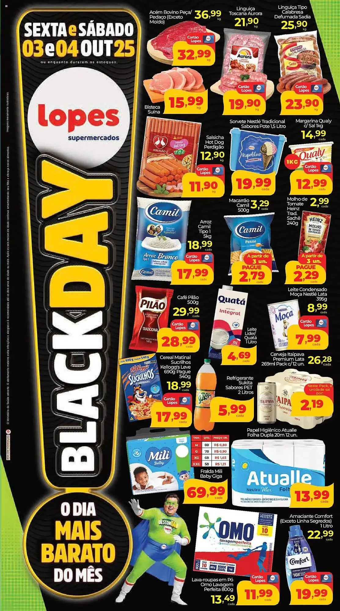 Encarte de Folheto Lopes Supermercados 3 de outubro até 6 de outubro 2025 - Pagina 1