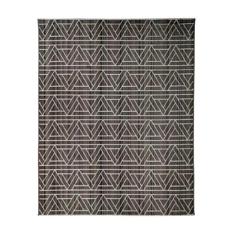 Tapete Carter 50x80cm Triângulos Preto - Edantex