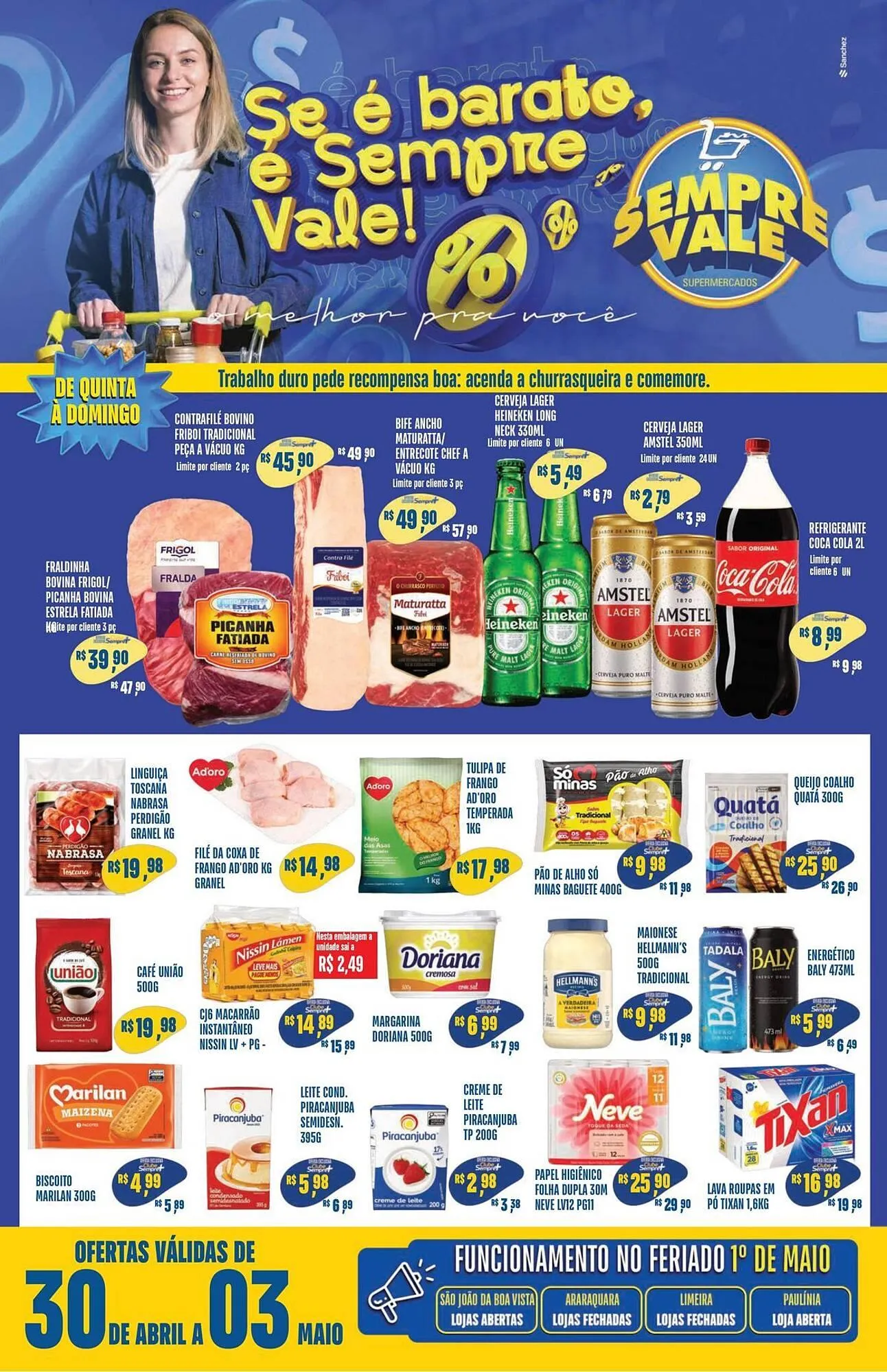 Encarte de Catálogo Sempre Vale Supermercados 30 de abril até 3 de maio 2026 - Pagina 1