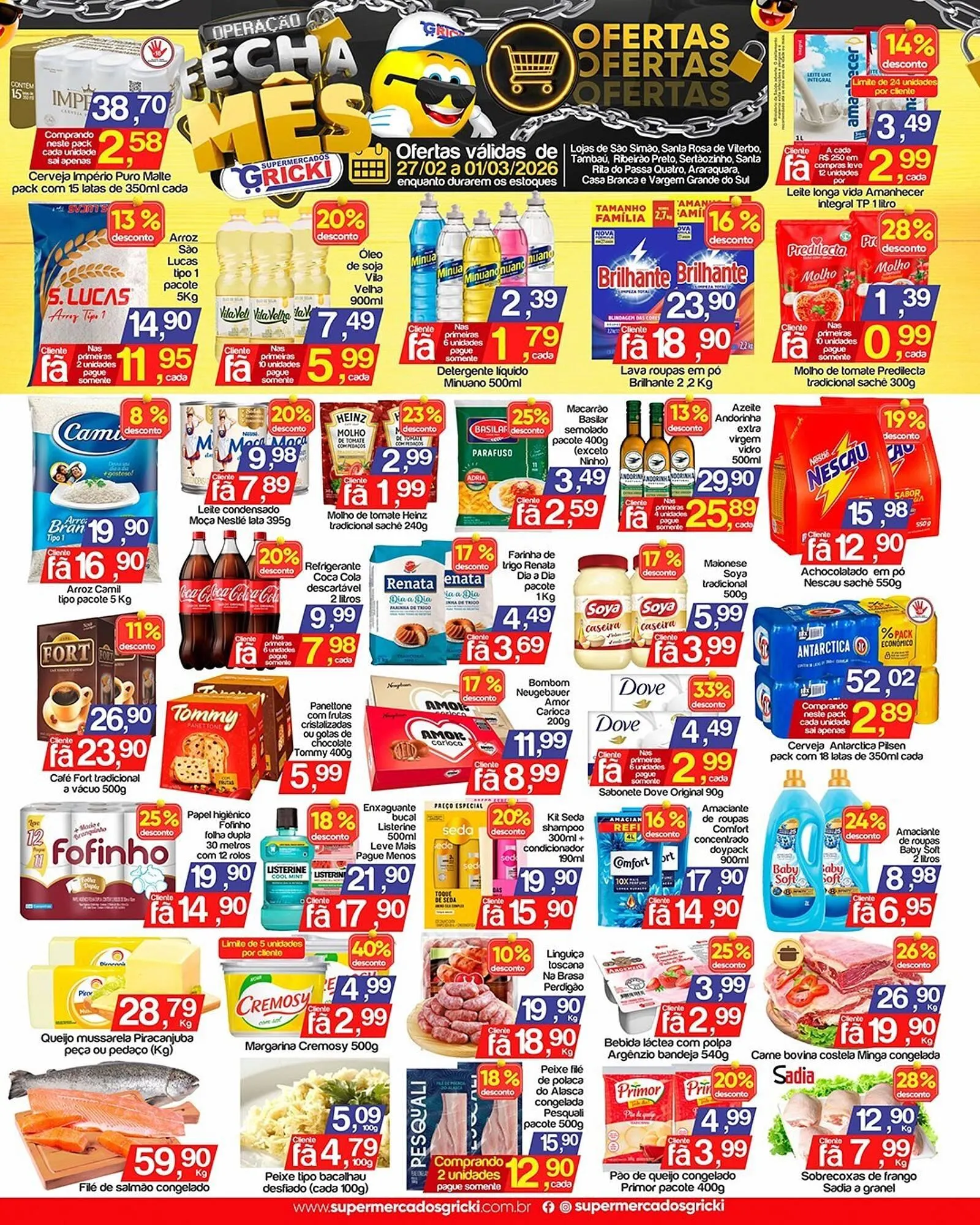 Encarte de Catálogo Supermercados Gricki 27 de fevereiro até 1 de março 2026 - Pagina 1