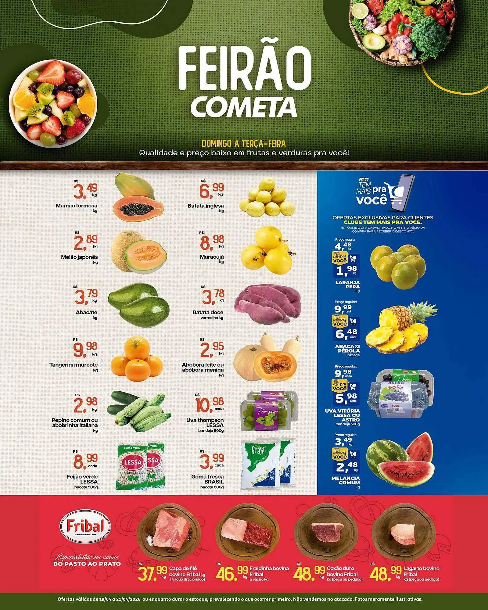 Encarte de Encarte Cometa Supermercados 19 de abril até 21 de abril 2026 - Pagina 1