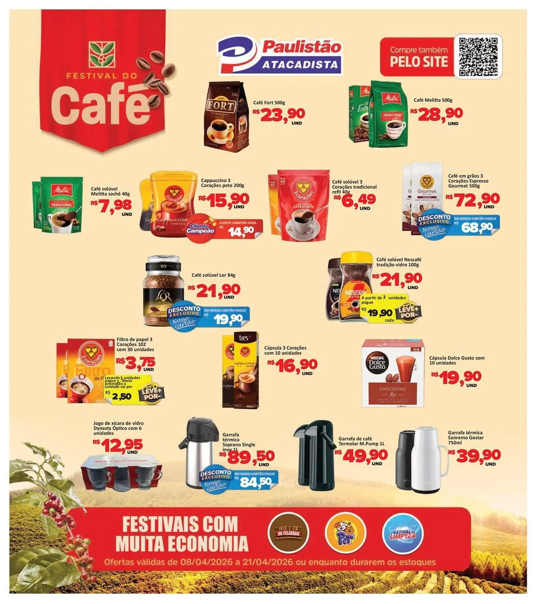 Encarte de Catálogo Paulistão Supermercados 8 de abril até 21 de abril 2026 - Pagina 1