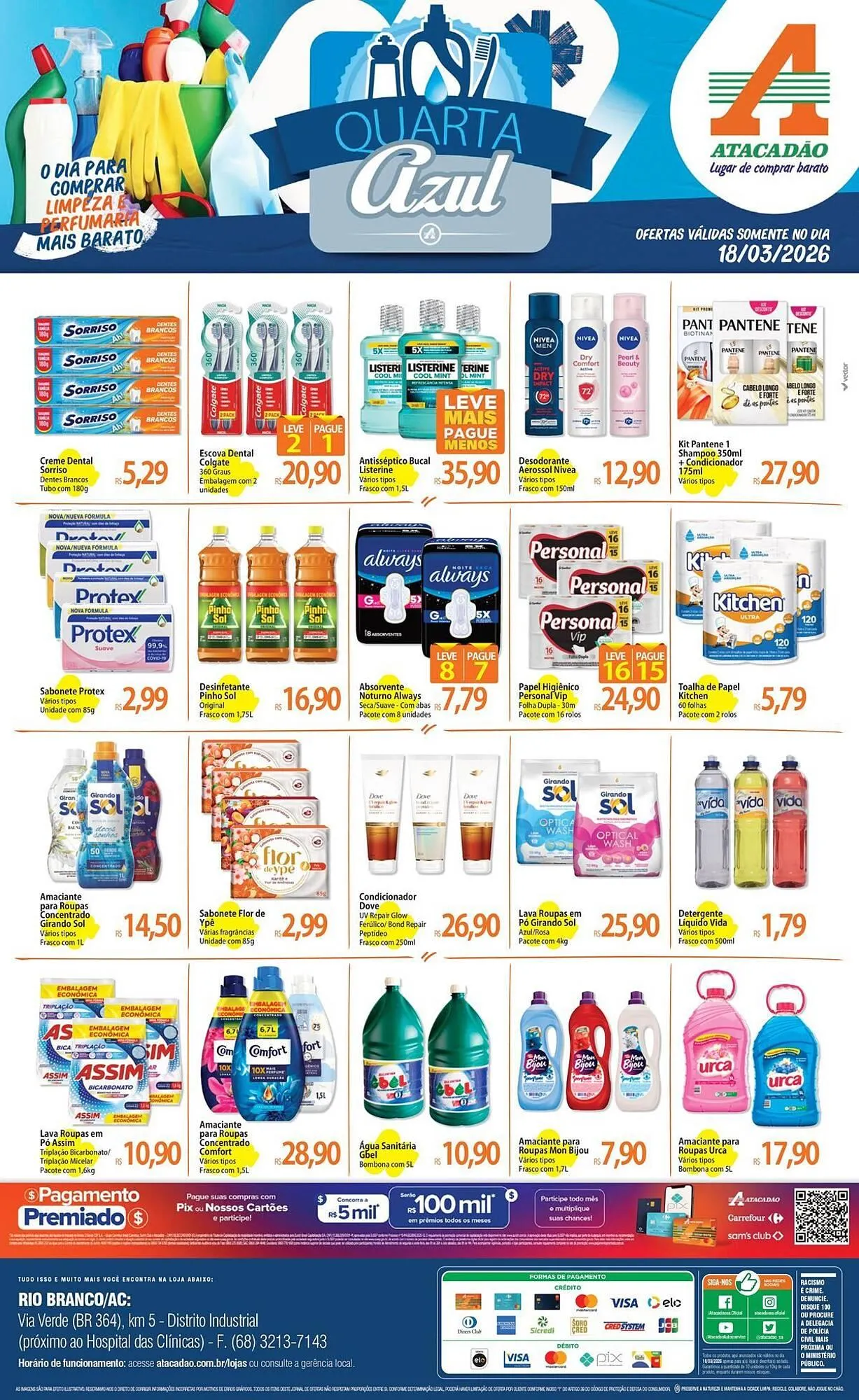 Encarte de Folheto Atacadão 18 de março até 18 de março 2026 - Pagina 1