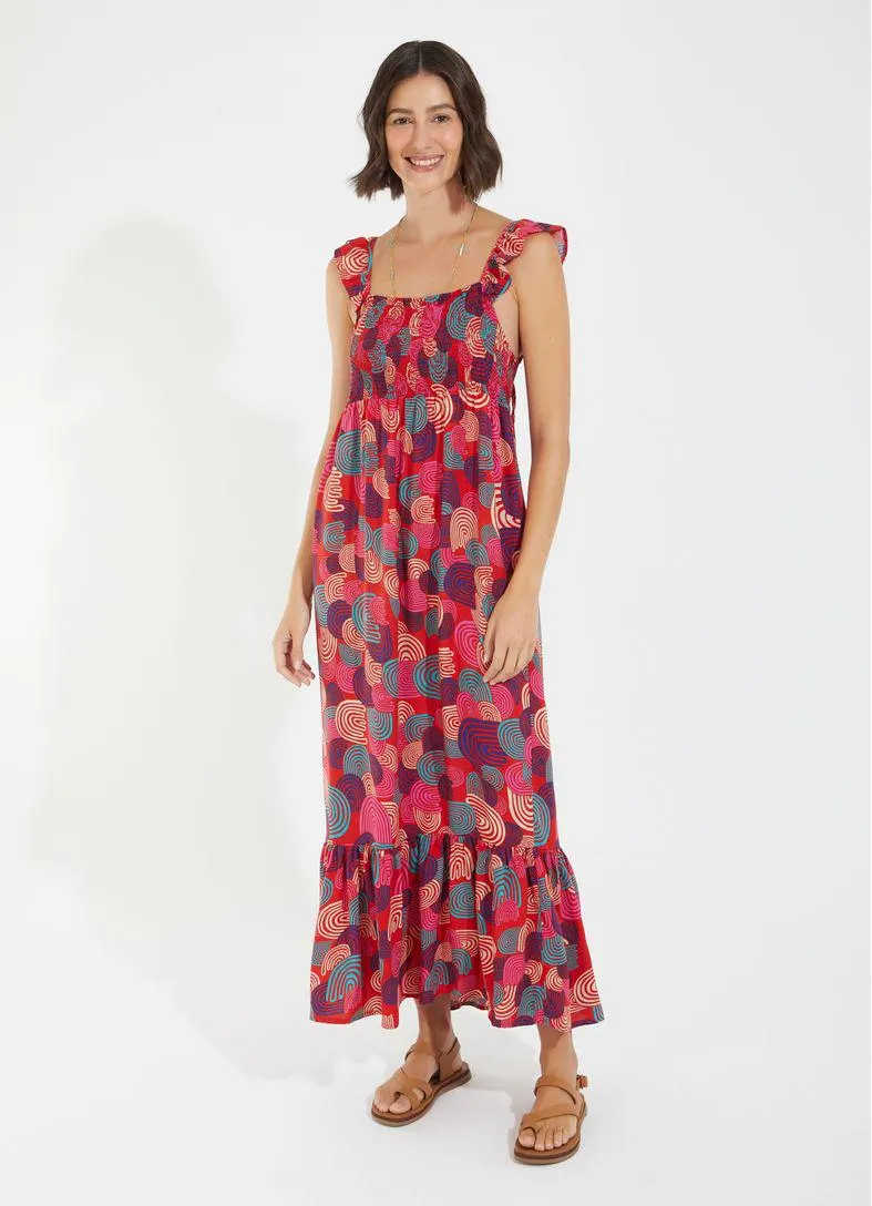 Vestido lastex estampado clarice