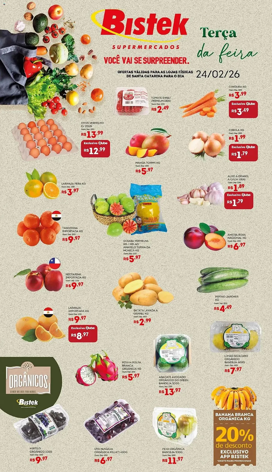 Encarte de Encarte Bistek Supermercados 24 de fevereiro até 24 de fevereiro 2026 - Pagina 1