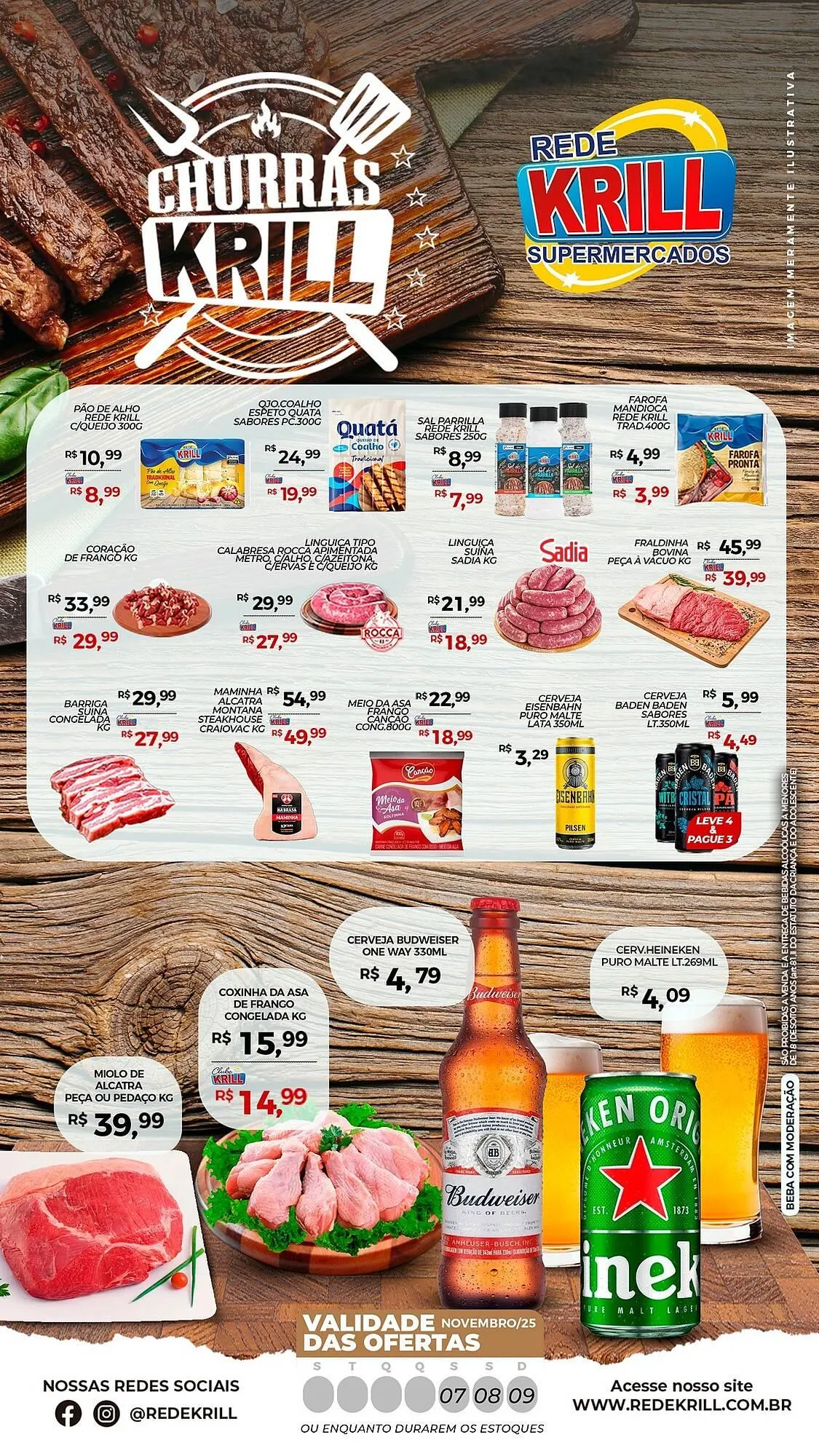 Encarte de Folheto Rede Krill 7 de novembro até 9 de novembro 2025 - Pagina 1