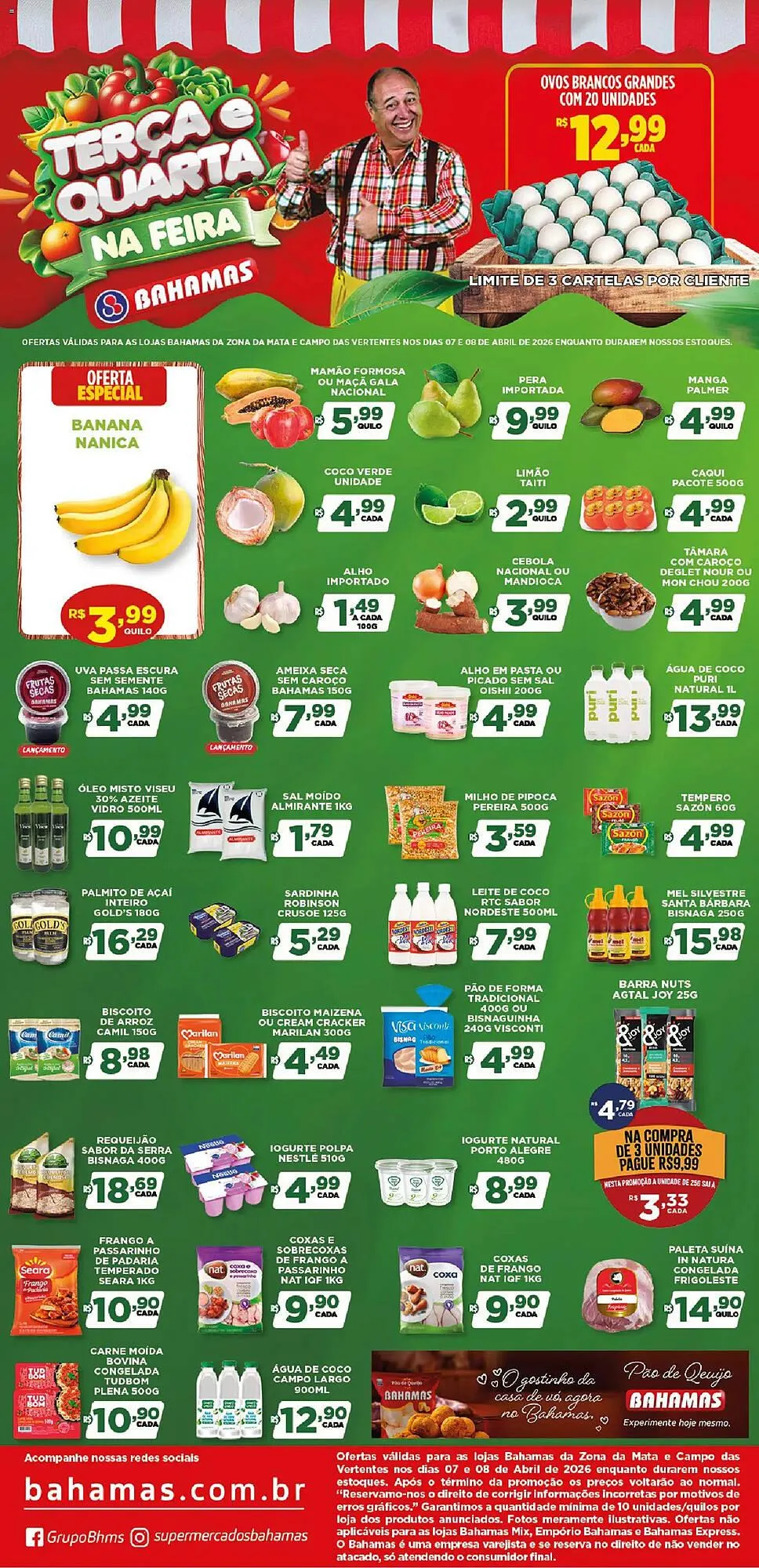 Encarte de Catálogo Bahamas Supermercados 7 de abril até 8 de abril 2026 - Pagina 1