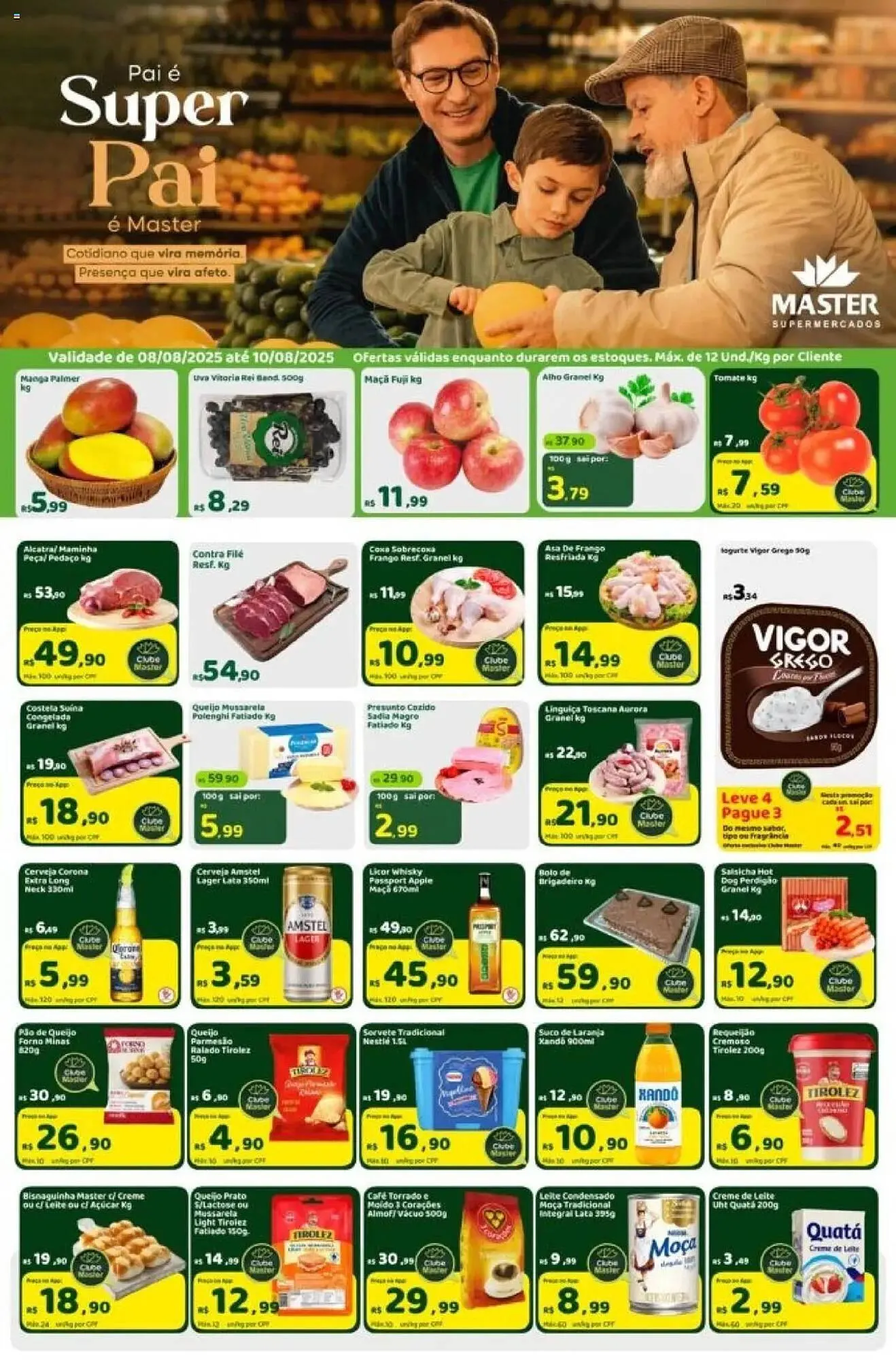 Encarte de Catálogo Master Supermercados 8 de agosto até 10 de agosto 2025 - Pagina 1