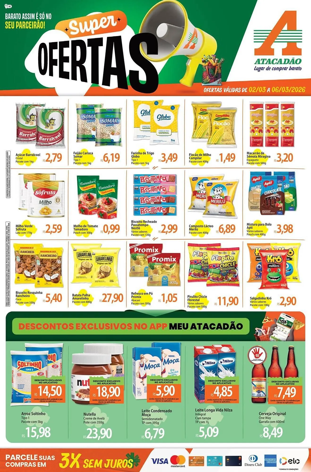 Encarte de Folheto Atacadão 2 de março até 6 de março 2026 - Pagina 1