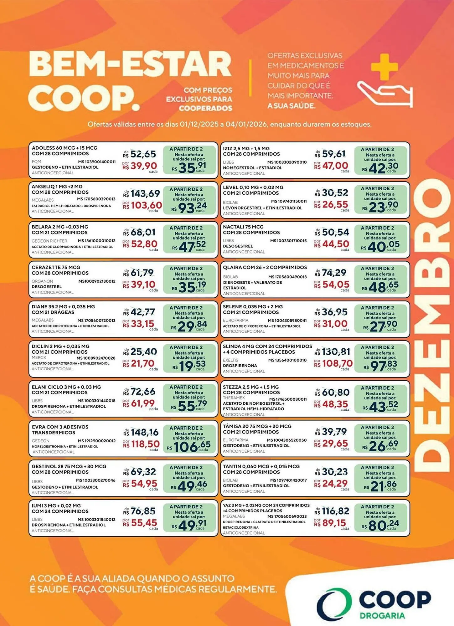Encarte de Catálogo Drogaria Coop 1 de dezembro até 4 de janeiro 2026 - Pagina 19