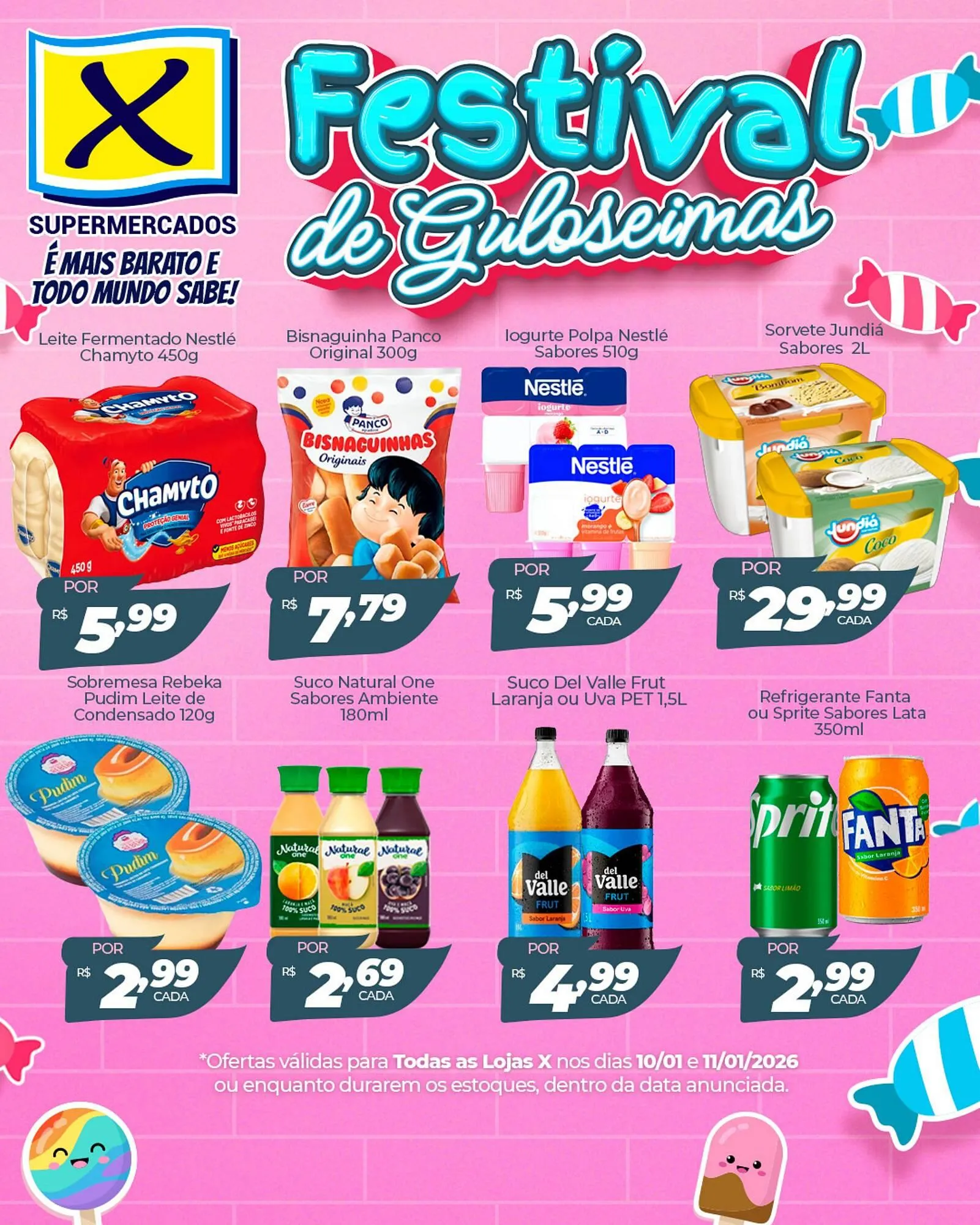 Encarte de Folheto X Supermercados 10 de janeiro até 11 de janeiro 2026 - Pagina 2