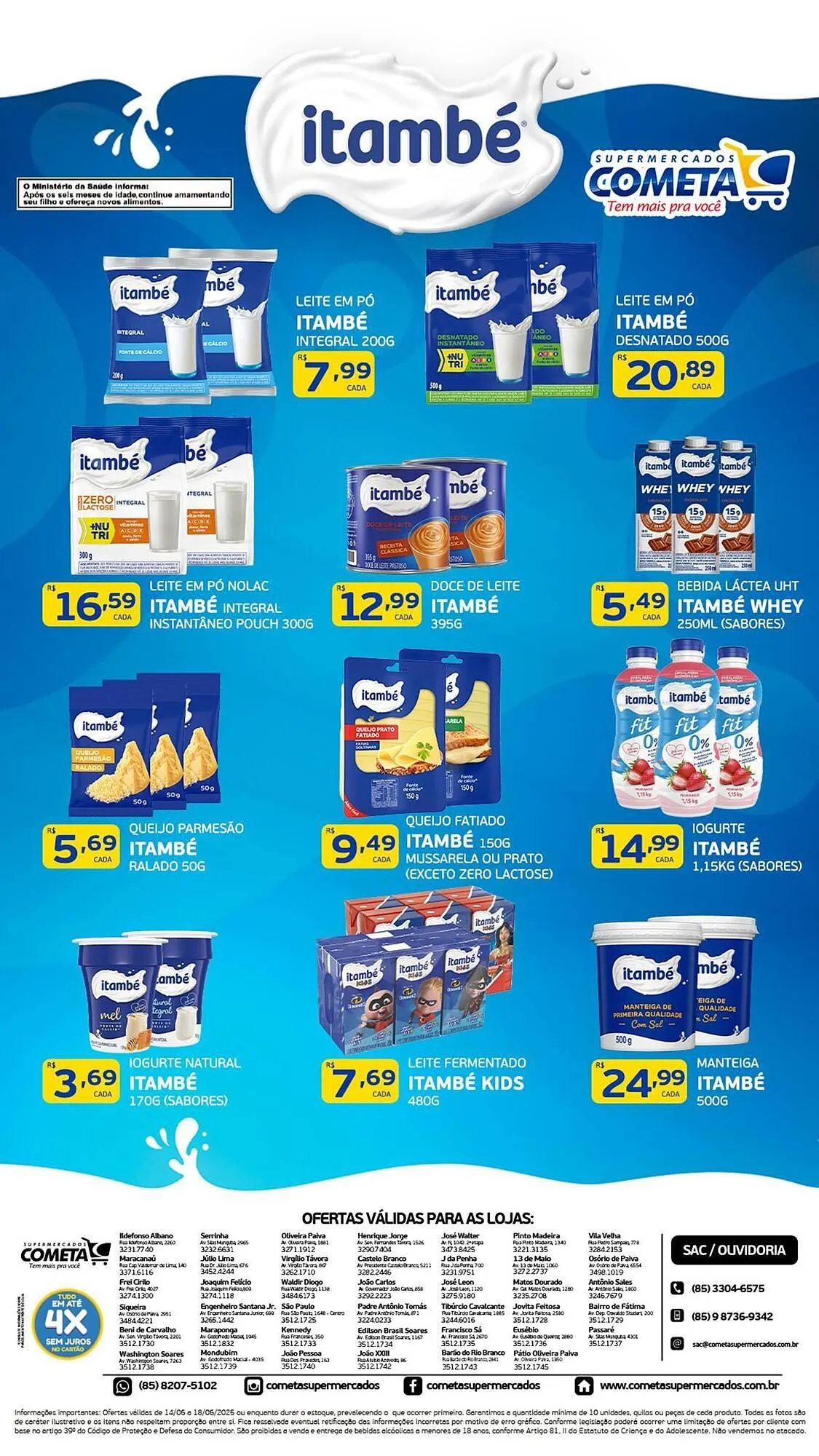 Encarte de Catálogo Cometa Supermercados 16 de junho até 18 de junho 2025 - Pagina 1