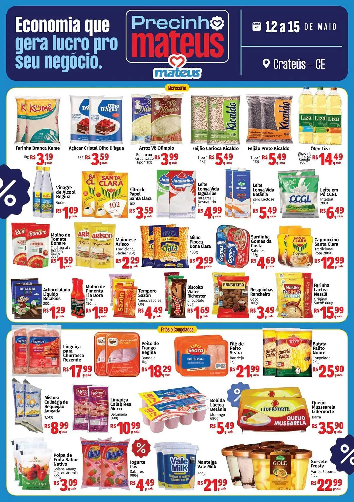 Encarte de Catálogo Supermercados Mateus 12 de maio até 15 de maio 2025 - Pagina 1