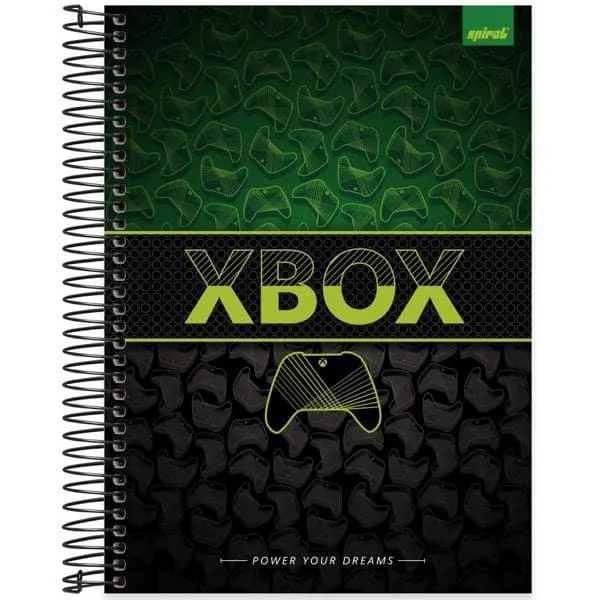 Caderno Universitário Capa Dura 20X1 320 Folhas Xbox Spiral - PT 1 UN