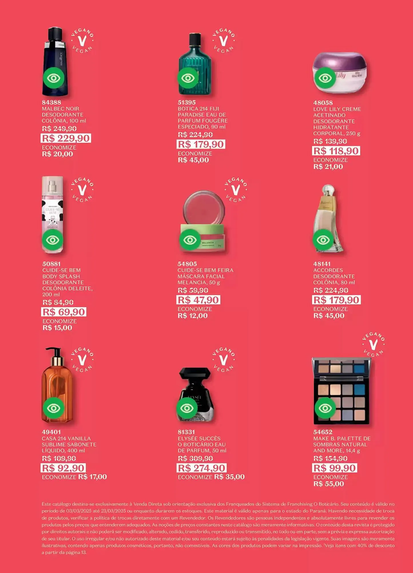 Encarte de Catálogo O Boticário 5 de março até 23 de março 2025 - Pagina 193