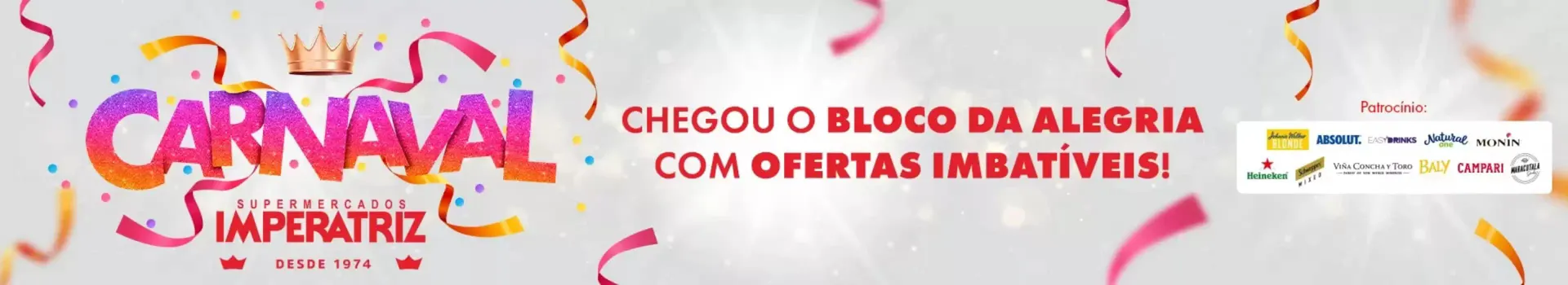 Encarte de Carnaval Supermercados Imperatriz 3 de março até 31 de março 2025 - Pagina 1