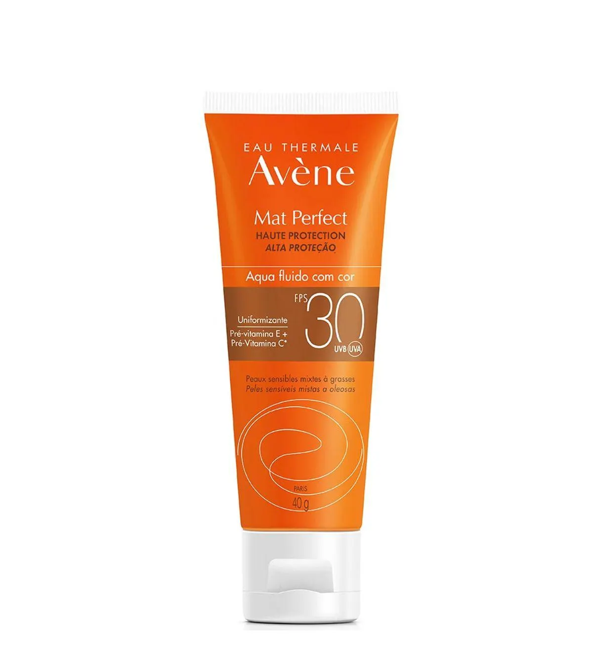 Protetor Solar Avene Mat Perfect Fps30 Aqua Fluido Com Cor 40g