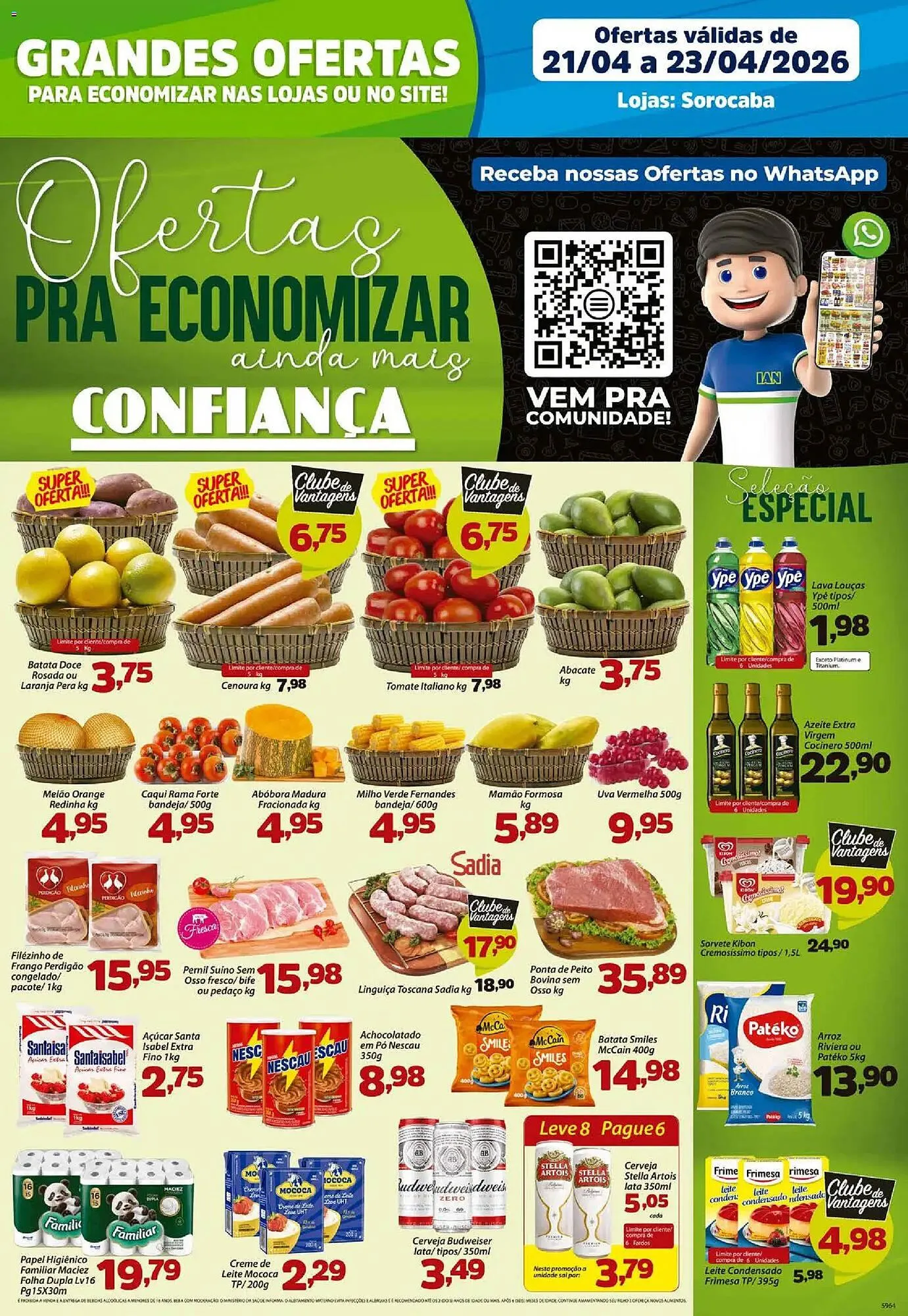 Encarte de Catálogo Confiança Supermercados 21 de abril até 23 de abril 2026 - Pagina 1