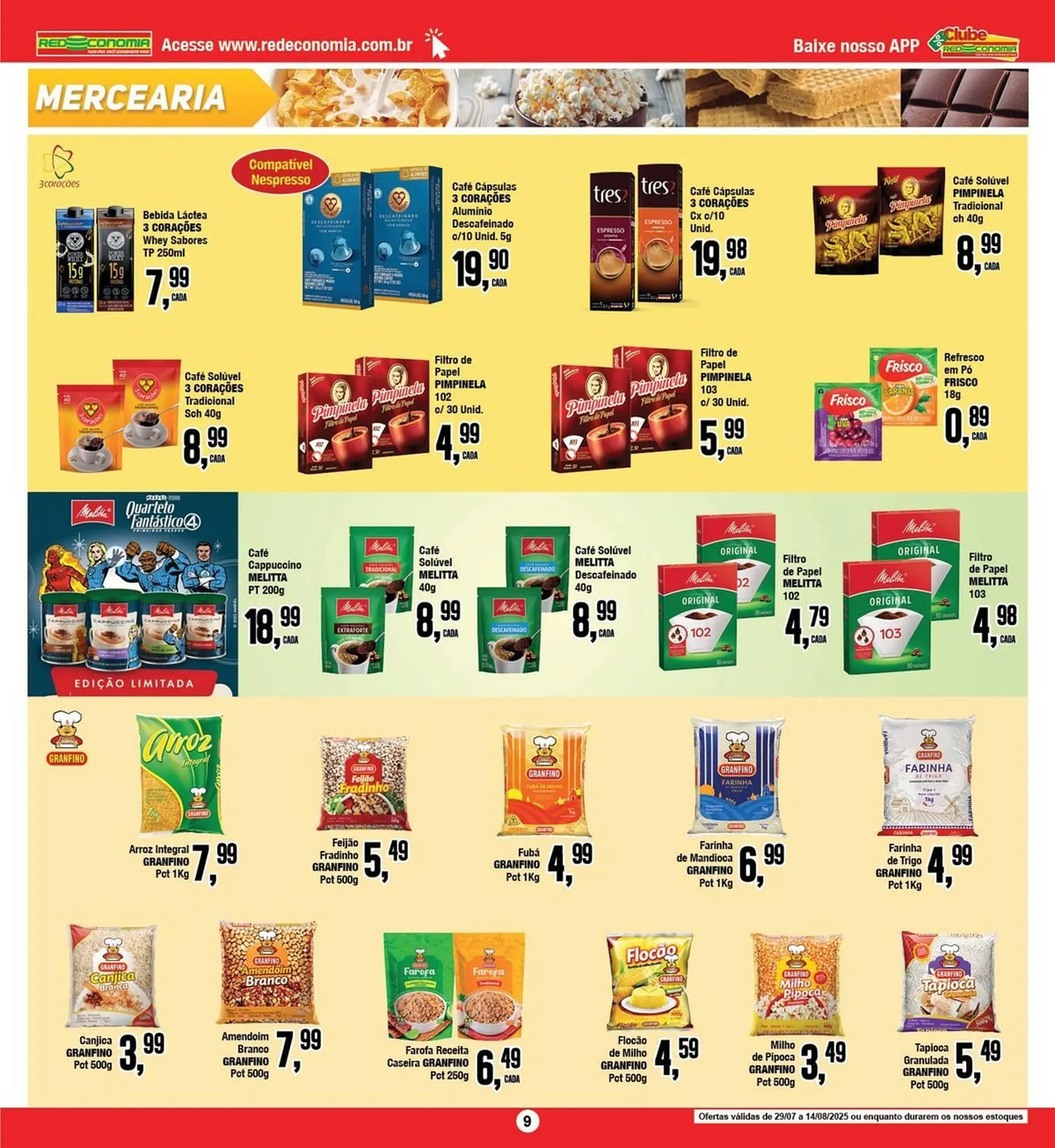 Encarte de Catálogo Rede Economia 8 de agosto até 10 de agosto 2025 - Pagina 9