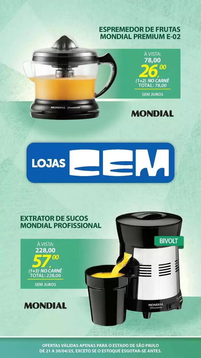 Encarte de Encarte Lojas Cem 18 de abril até 30 de abril 2025 - Pagina 81