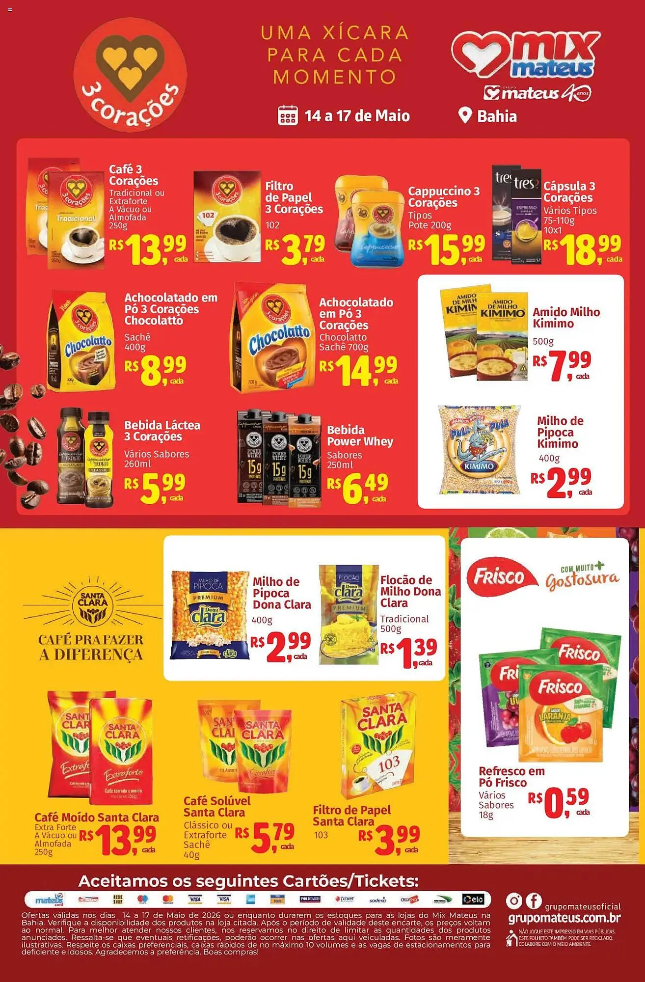 Encarte de Catálogo Supermercados Mateus 14 de maio até 17 de maio 2026 - Pagina 1