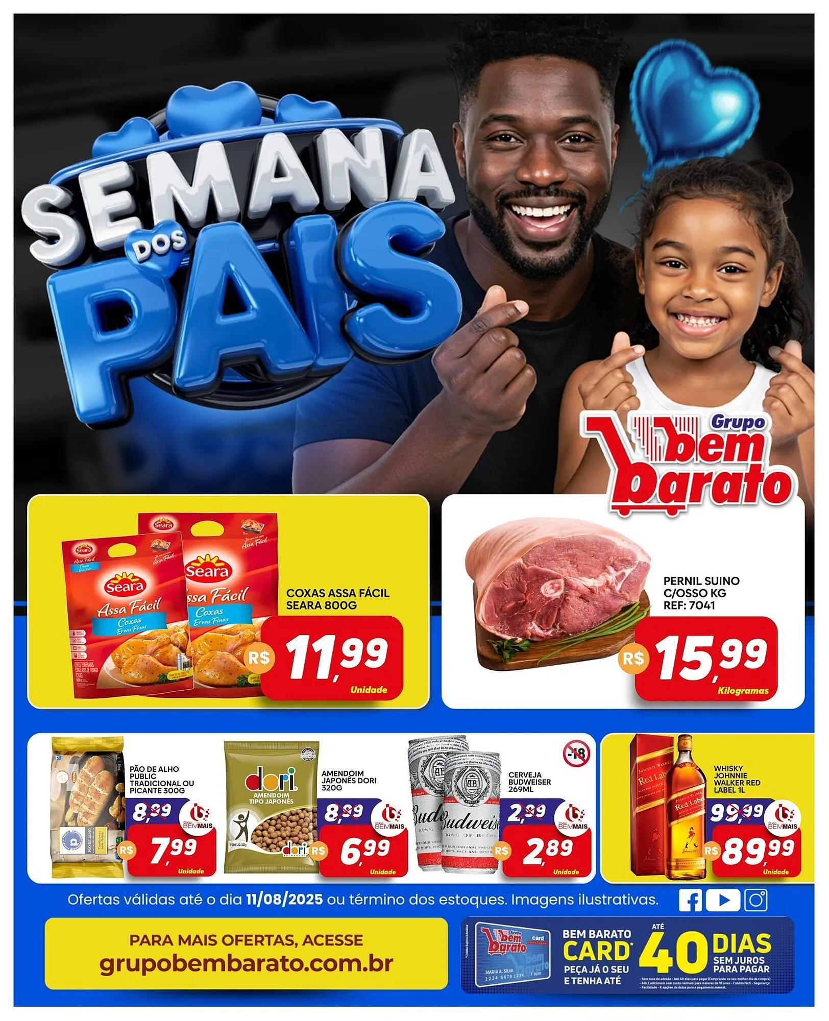Encarte de Catálogo Supermercado Bem Barato 7 de agosto até 11 de agosto 2025 - Pagina 1