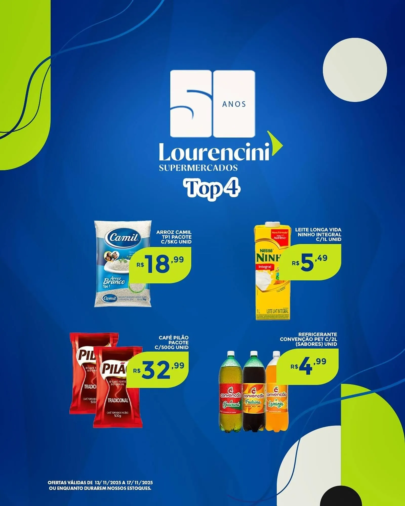 Encarte de Catálogo Lourencini Supermercados 13 de novembro até 17 de novembro 2025 - Pagina 1