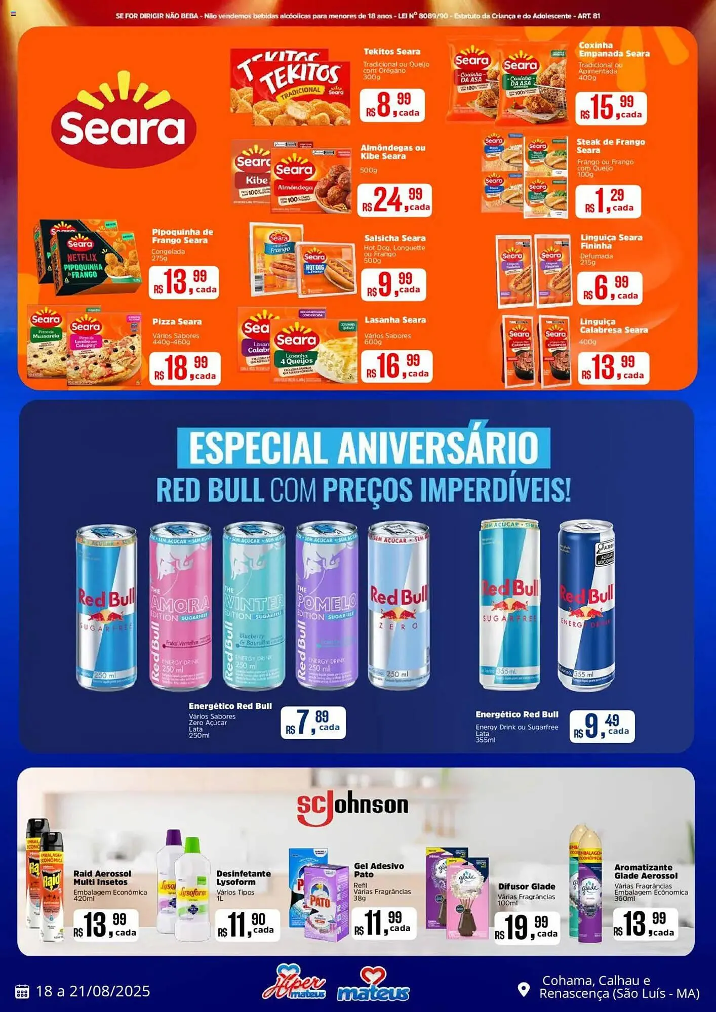 Encarte de Catálogo Supermercados Mateus 18 de agosto até 21 de agosto 2025 - Pagina 3