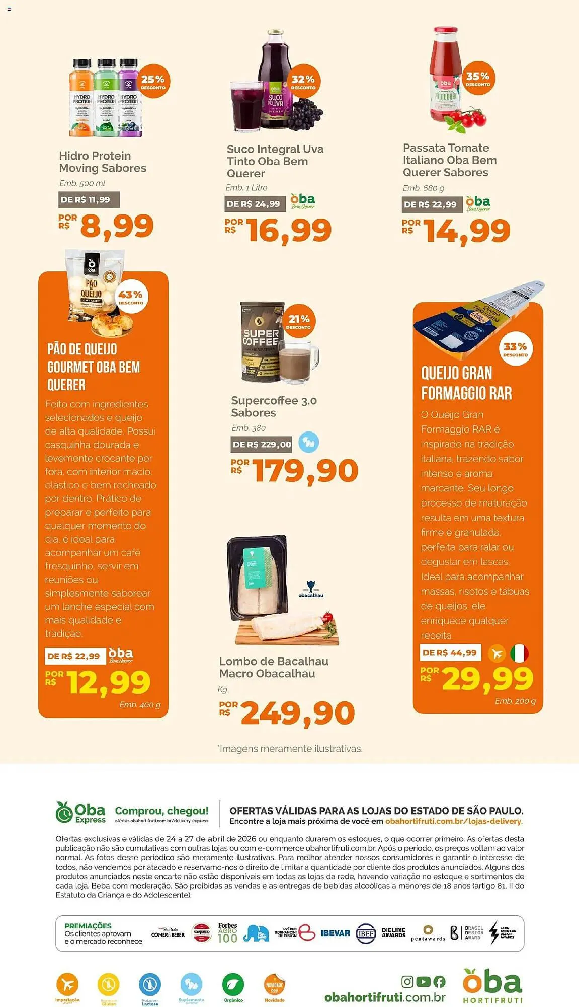Encarte de Folheto Oba Hortifruti 24 de abril até 27 de abril 2026 - Pagina 7