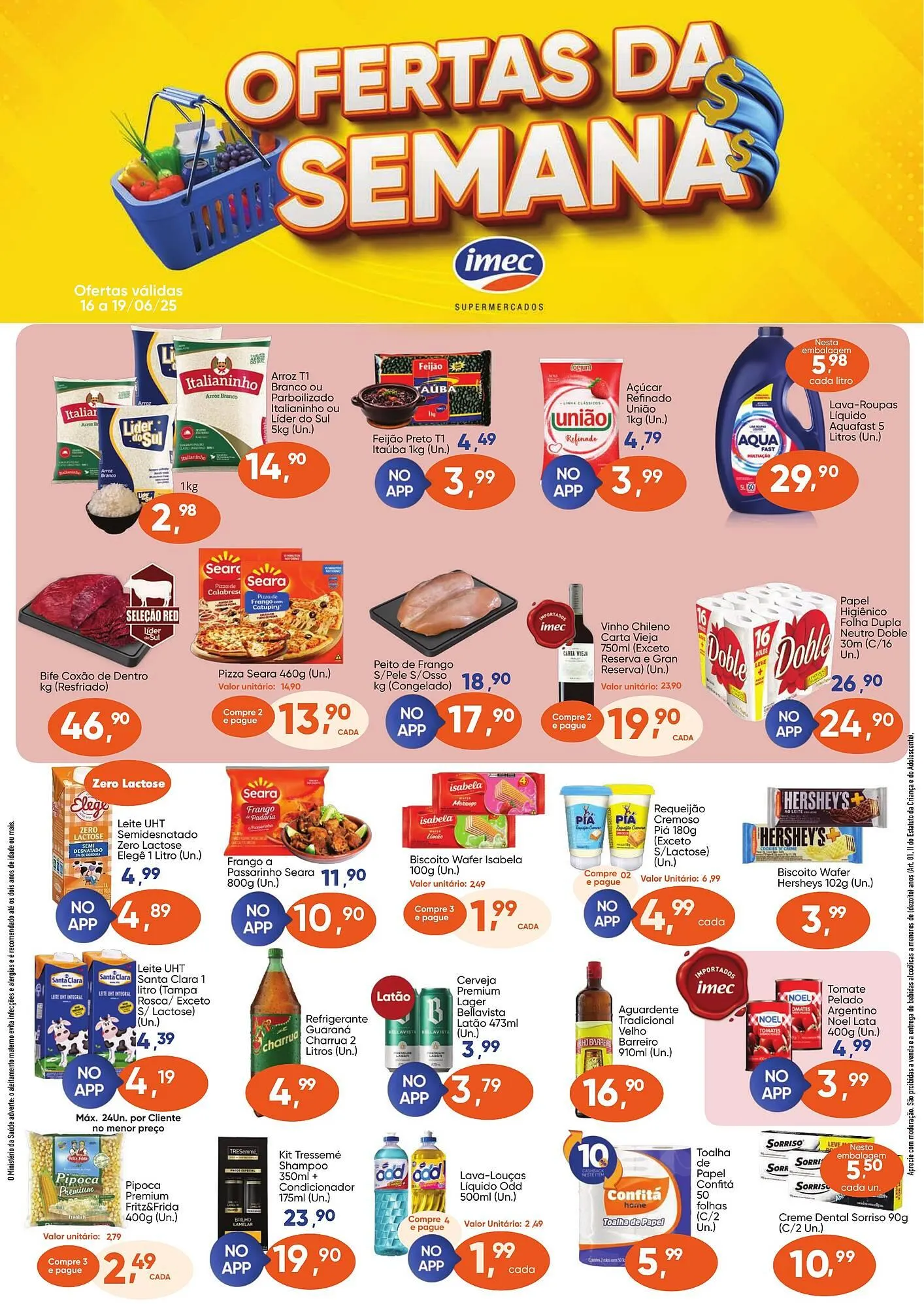 Encarte de Catálogo Imec Supermercados 16 de junho até 19 de junho 2025 - Pagina 1