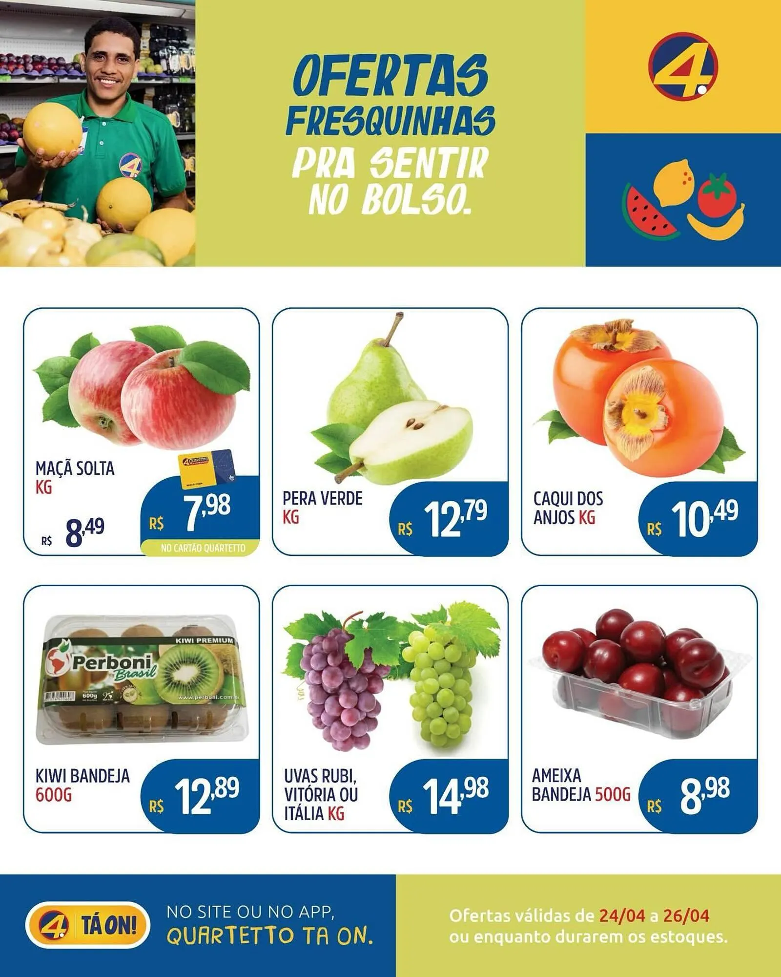 Encarte de Catálogo Quartetto Supermercados 24 de abril até 26 de abril 2026 - Pagina 2