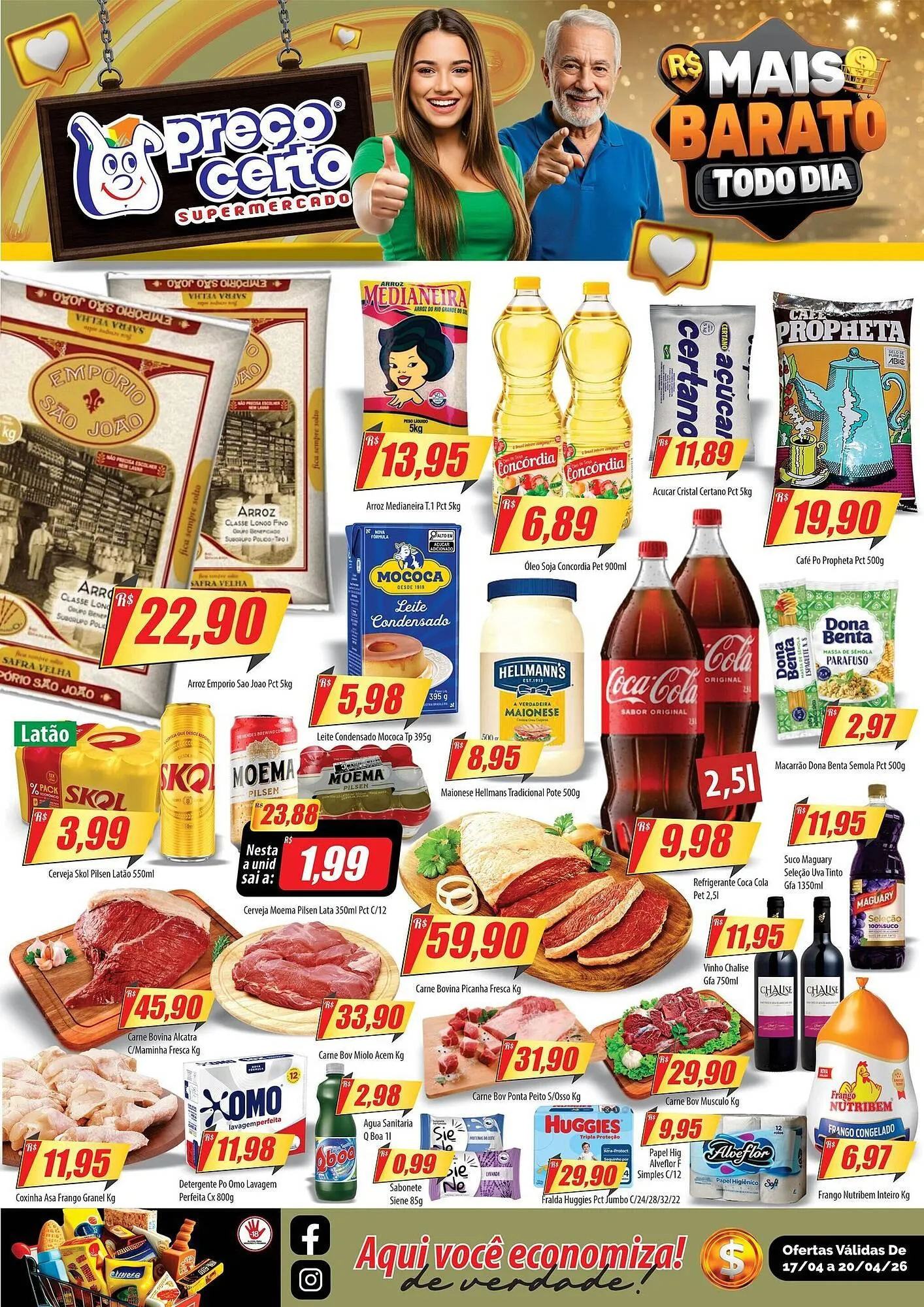 Encarte de Catálogo Preço Certo 17 de abril até 20 de abril 2026 - Pagina 1