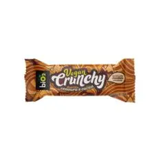 Barra de Cereal BIO2 Vegan Crunchy Cenoura e Cacau Cobertura Chocolate Meio Amargo Pacote 28g