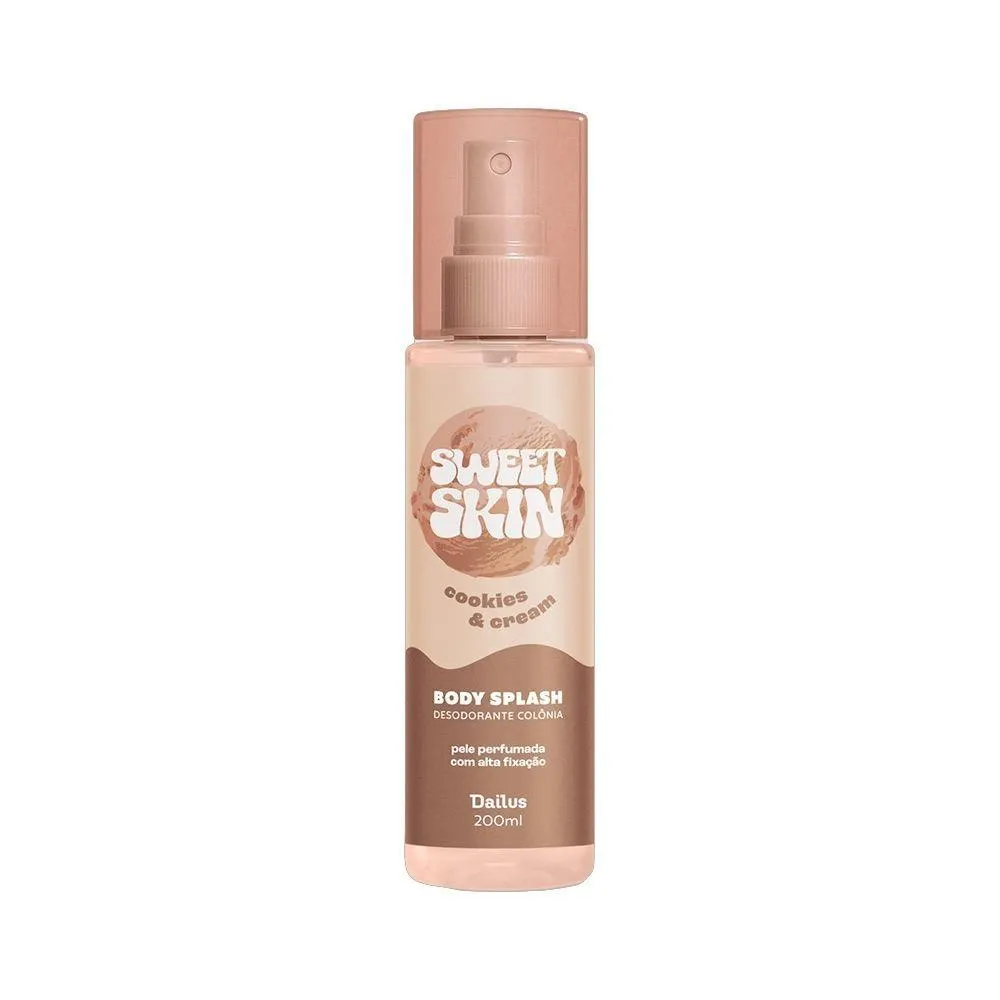 Body Spray Dailus Sweet Skin 200Ml - Cookies e Cream
