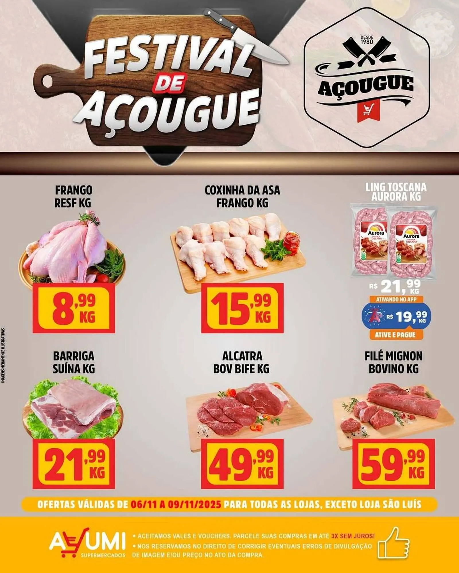 Encarte de Folheto Ayumi Supermercados 6 de novembro até 9 de novembro 2025 - Pagina 1