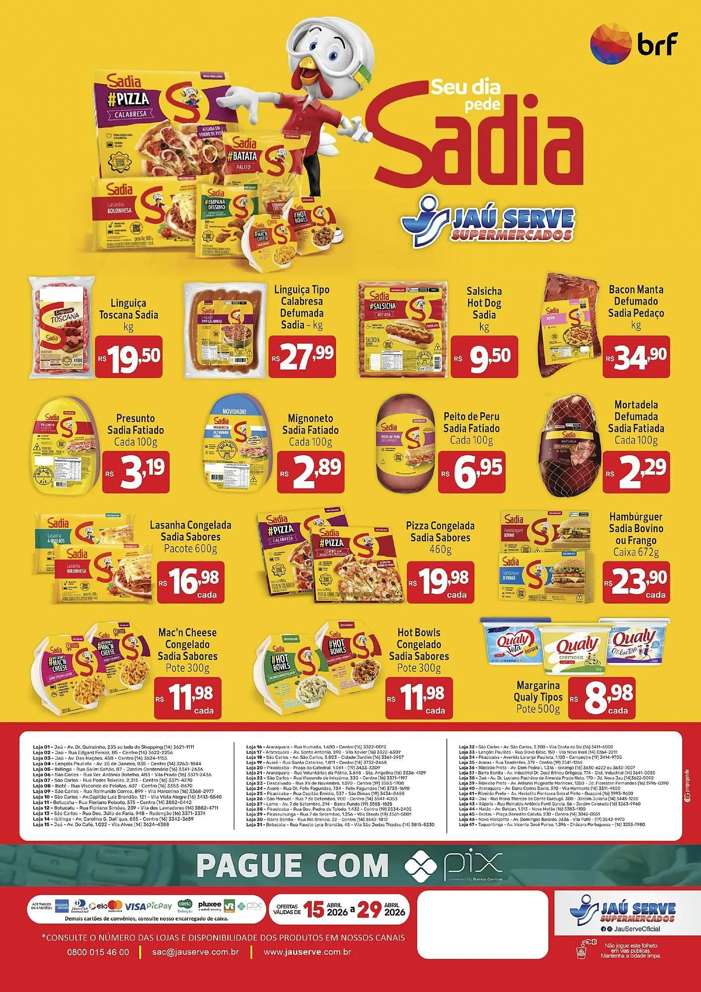 Encarte de Catálogo Supermercados Jau Serve 15 de abril até 29 de abril 2026 - Pagina 1