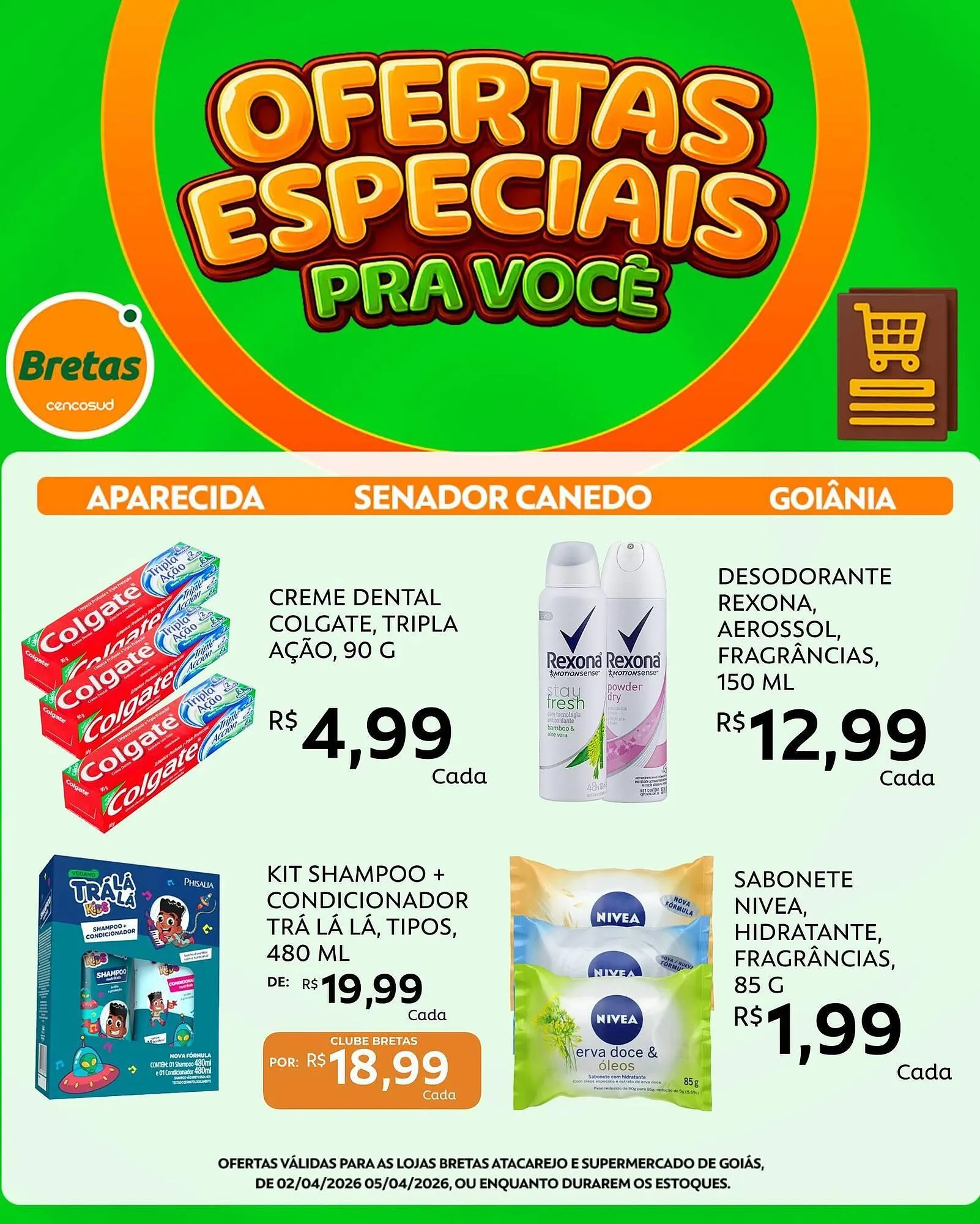 Encarte de Catálogo Supermercados Bretas 2 de abril até 5 de abril 2026 - Pagina 1