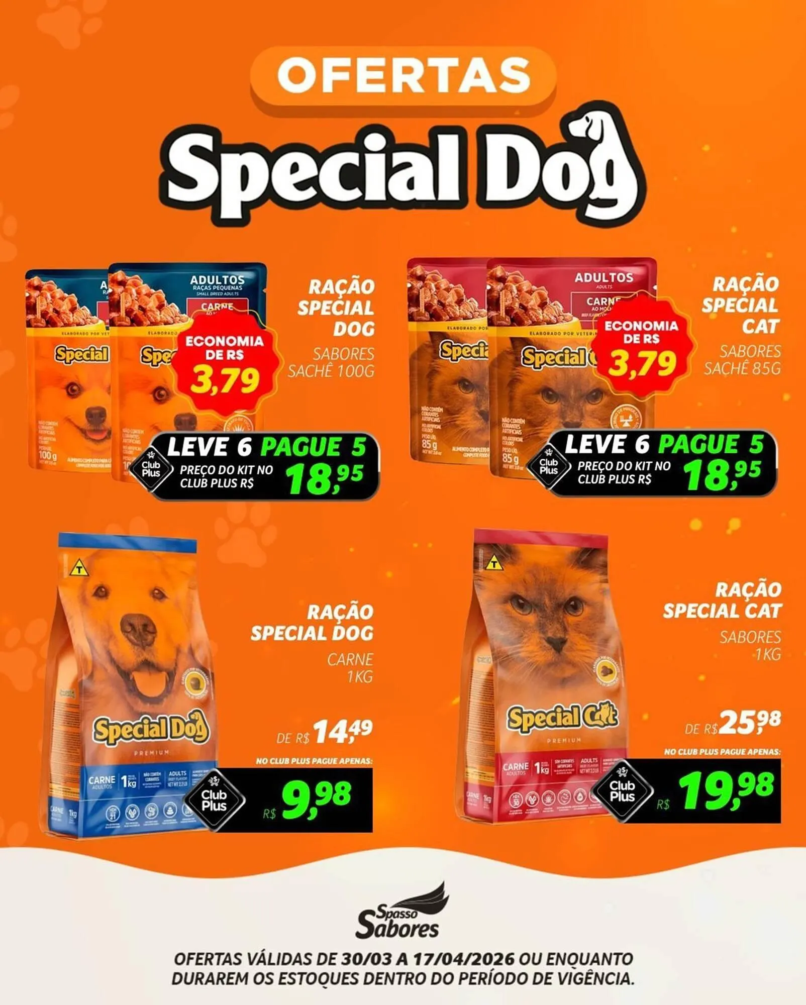 Encarte de Folheto Spasso Sabores 30 de março até 17 de abril 2026 - Pagina 1