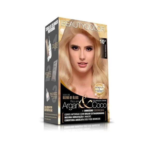 Tintura Beauty Color kit 10.0 Louro Claríssimo