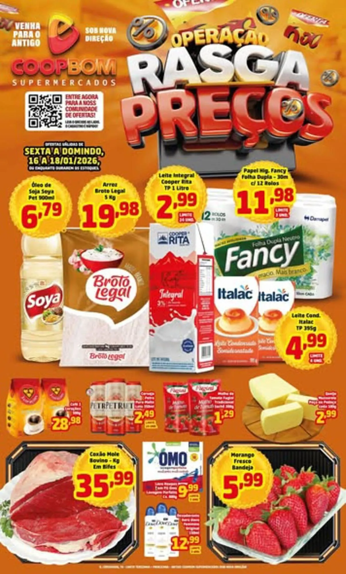 Encarte de Tabloide CoopBom 16 de janeiro até 18 de janeiro 2026 - Pagina 1